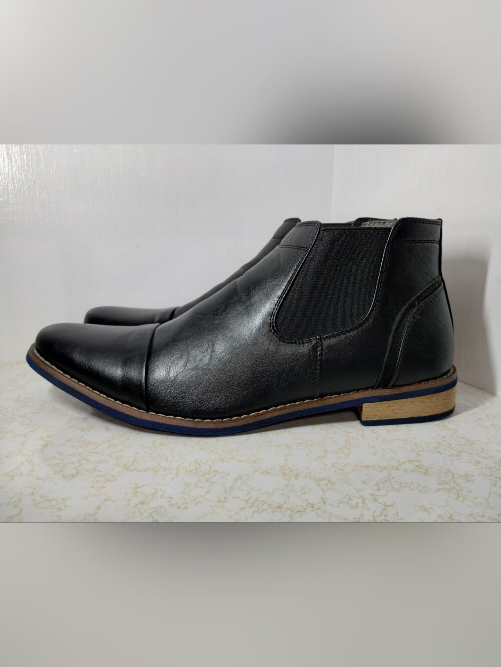 Men's Black Chelsea Dress Boots - Classic Slip-On Style